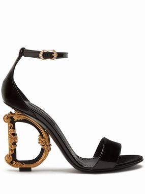Dolce & Gabbana nappa leather sandals with baroque dg detail Womens Shoes cheap promo