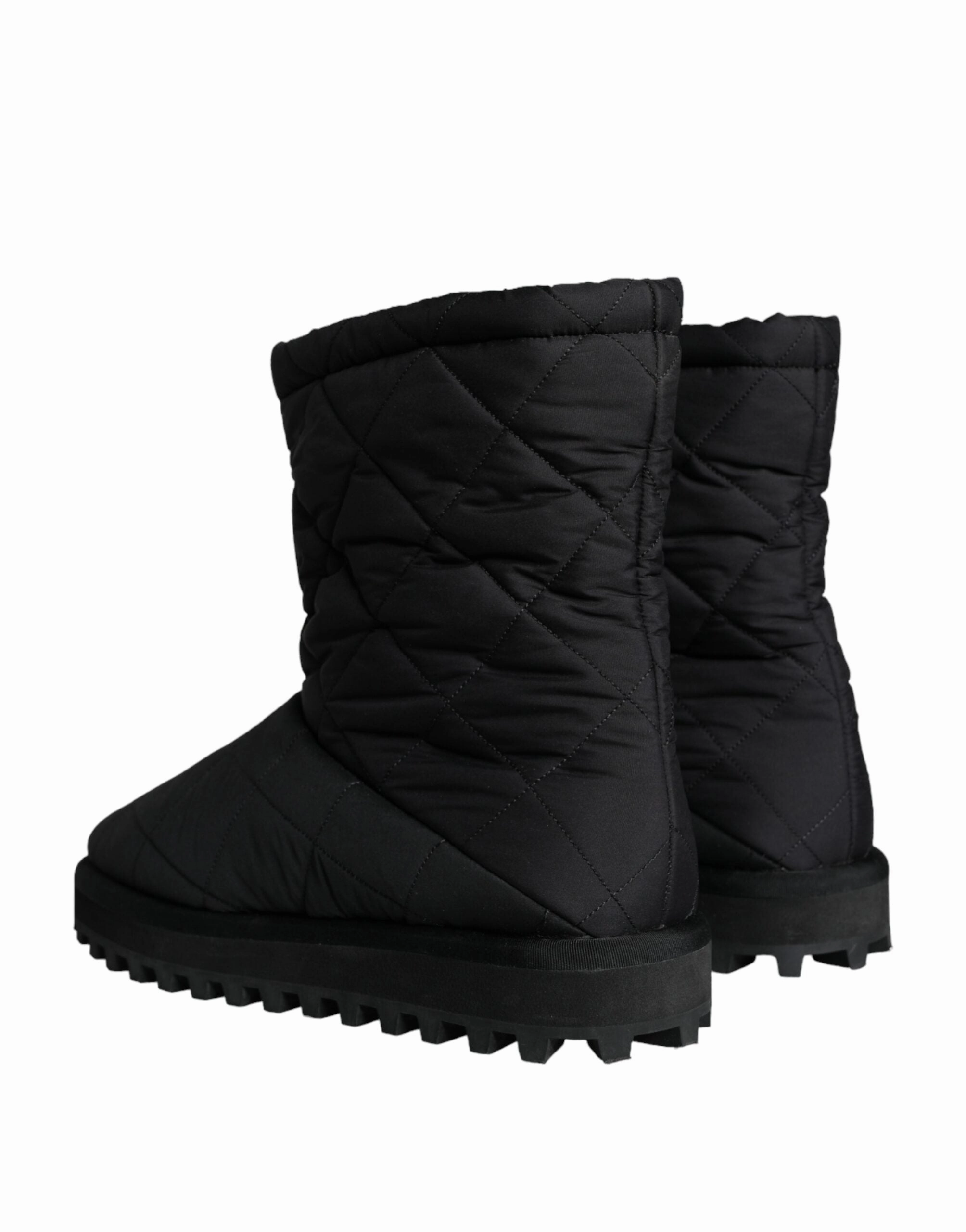 Dolce & Gabbana Nylon Padded Mid Calf Men Boots Men's Shoes