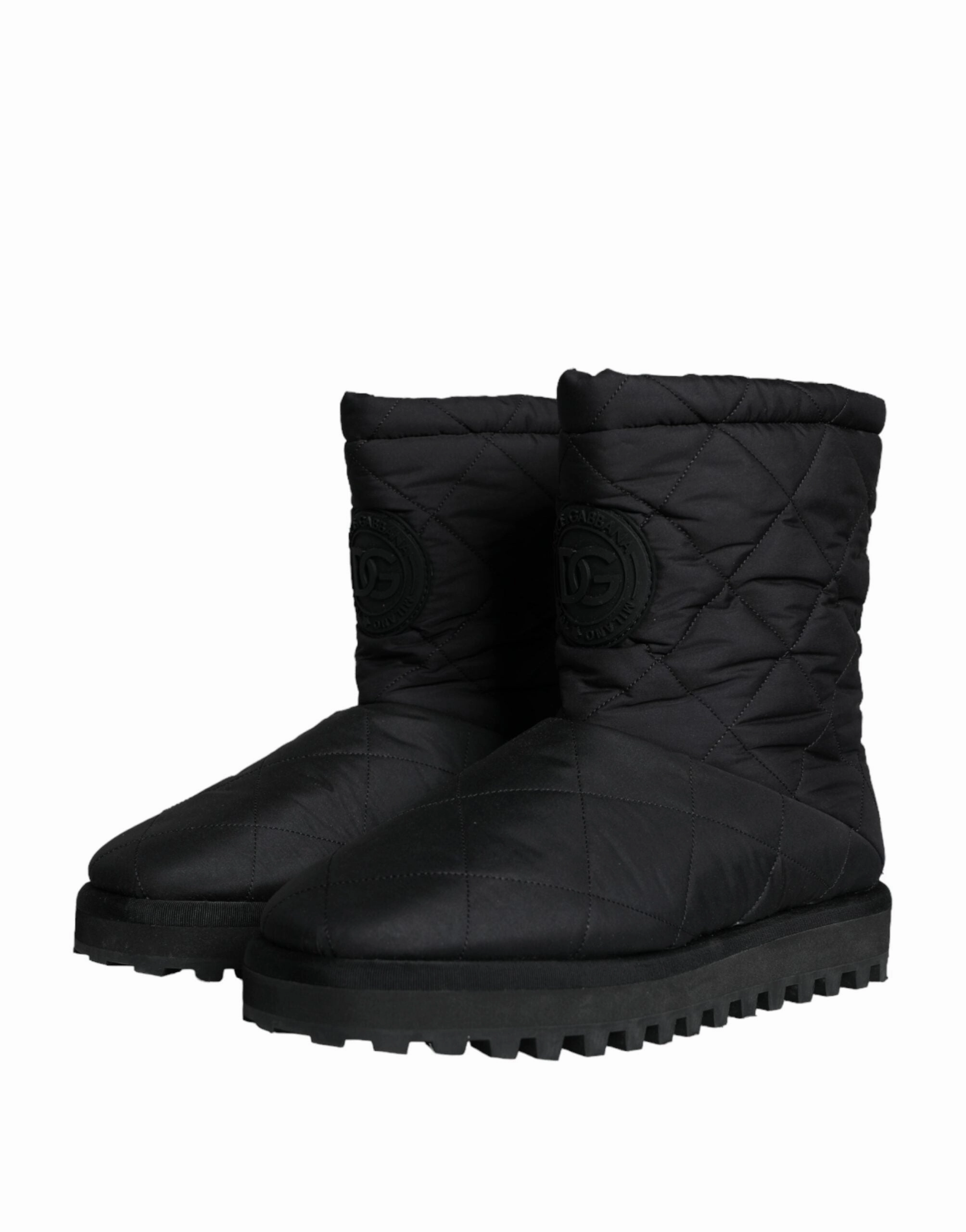 Dolce & Gabbana Nylon Padded Mid Calf Men Boots Men's Shoes