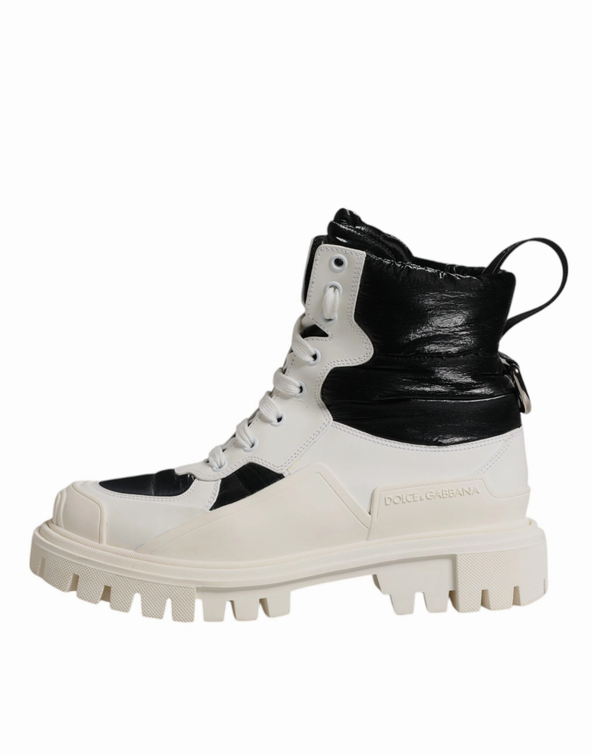 Dolce & Gabbana Padded Mid Calf Lace Up Boots Women's Shoes (Pre-Owned)
