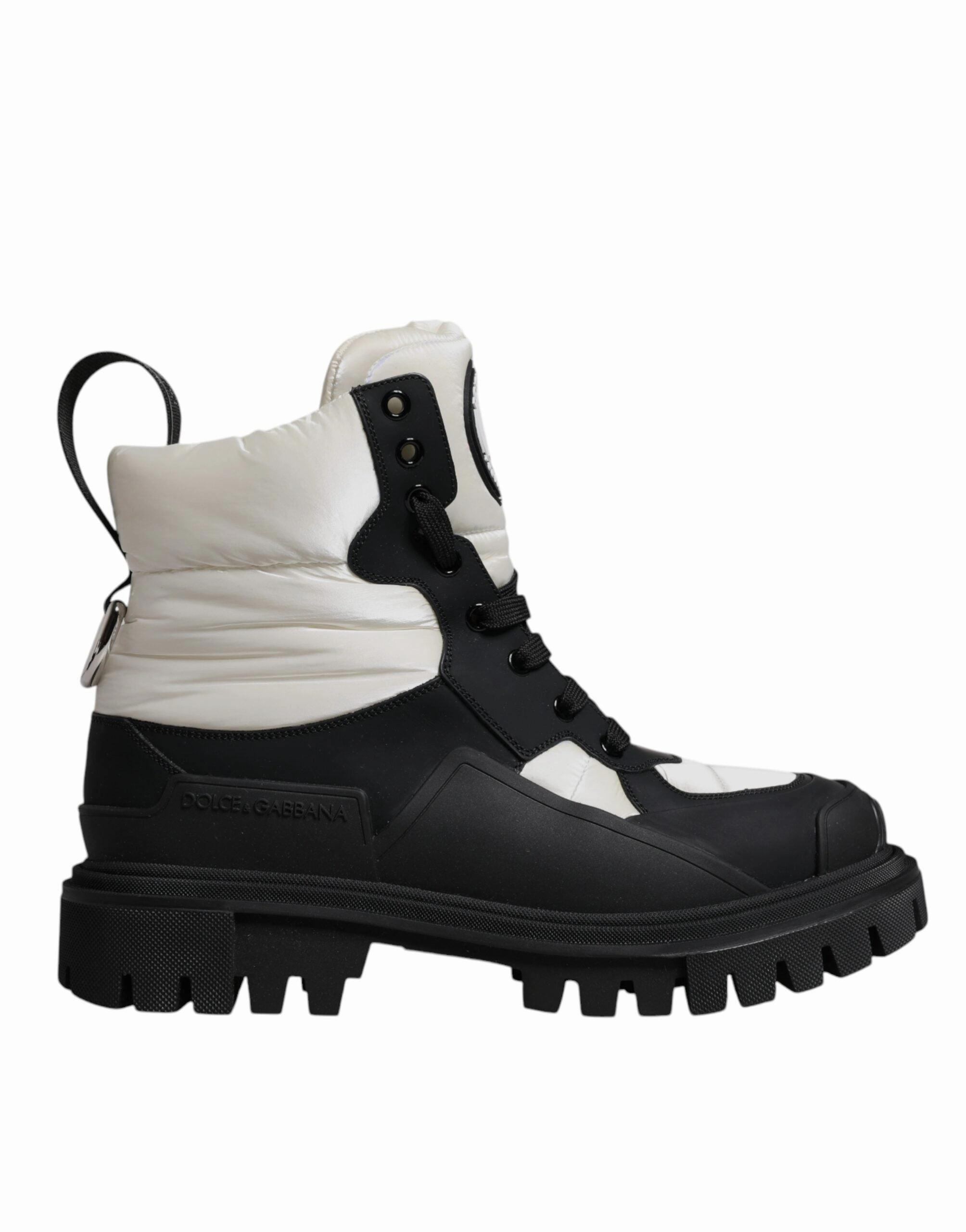 Dolce & Gabbana  Padded Mid Calf Lace Up Boots Women's Shoes (Pre-Owned) Discount Boots for Women