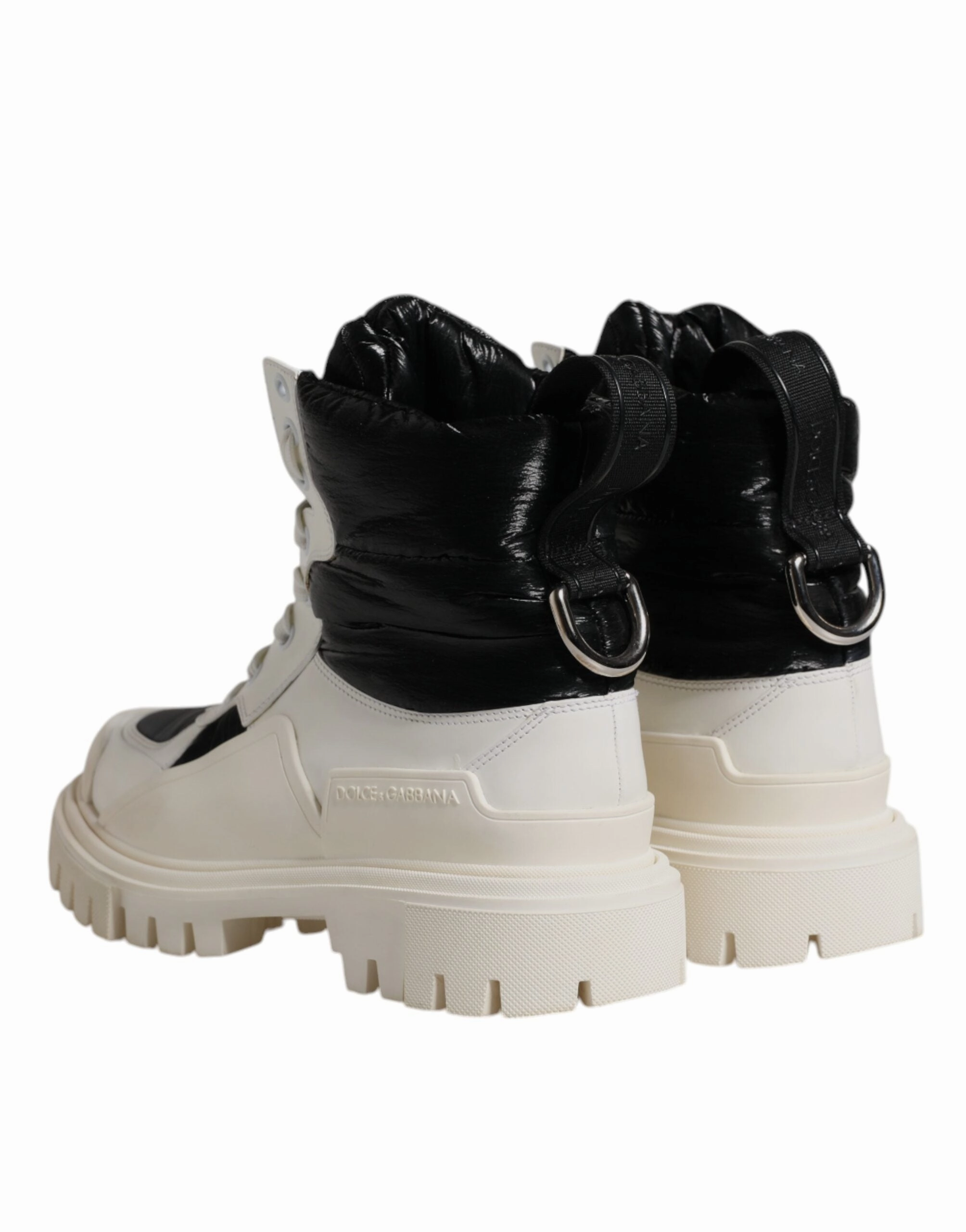 Dolce & Gabbana Padded Mid Calf Lace Up Boots Women's Shoes (Pre-Owned)