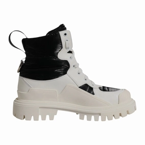 Dolce & Gabbana Padded Mid Calf Lace Up Boots Women's Shoes (Pre-Owned) Promo on Womens Fashionable Boots