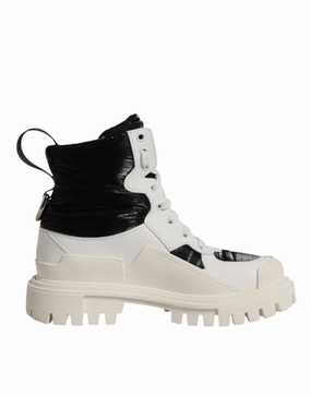 Dolce & Gabbana Padded Mid Calf Lace Up Boots Women's Shoes (Pre-Owned) Promo on Womens Fashionable Boots