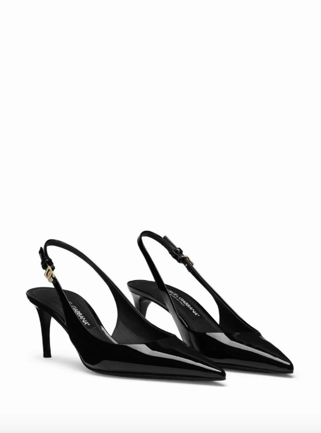 Dolce & Gabbana Patent leather slingbacks in black