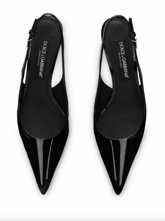 Dolce & Gabbana Patent leather slingbacks in black