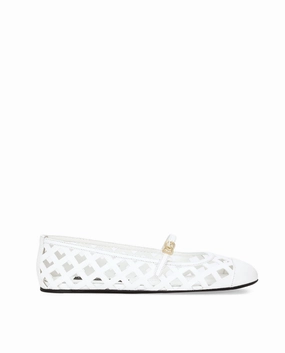 Dolce & Gabbana perforated leather ballerina shoes Womens Shoes cheap promo