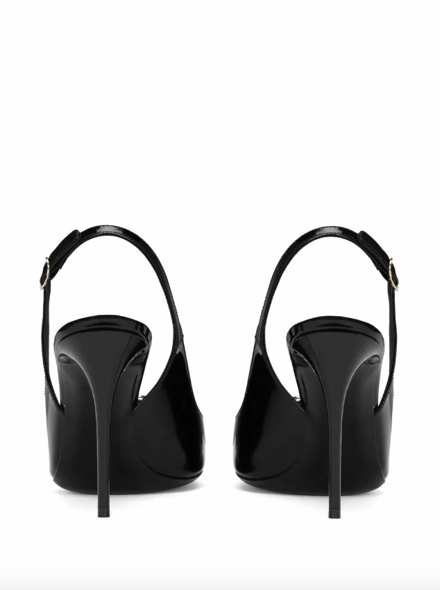 Dolce & Gabbana polished calfskin slingback pumps