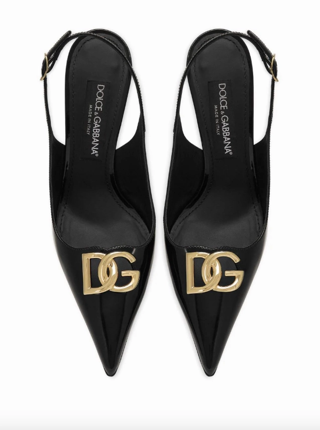 Dolce & Gabbana polished calfskin slingback pumps