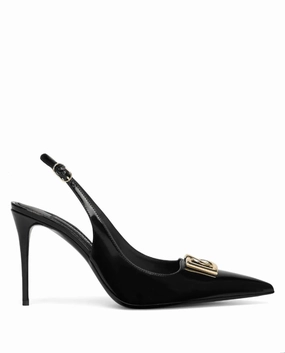 Dolce & Gabbana polished calfskin slingback pumps Womens Shoes cheap promo
