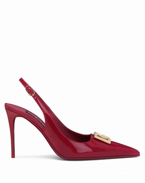 Dolce & Gabbana polished calfskin slingback pumps Womens Shoes cheap promo