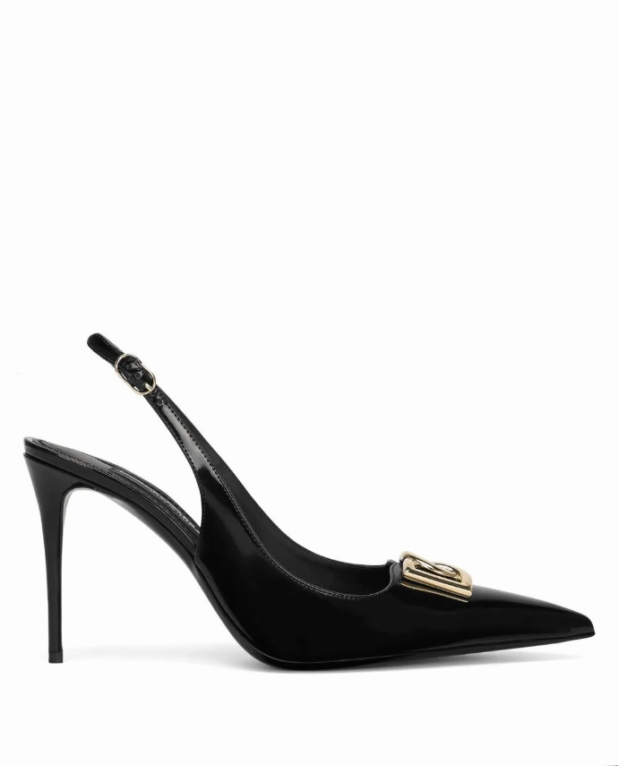 Dolce & Gabbana polished calfskin slingback pumps Womens Shoes cheap promo