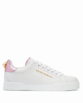 Dolce & Gabbana Portofino leather sneakers Womens Shoes cheap promo