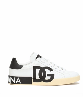 Dolce & Gabbana Portofino logo-print sneakers Mens Shoes online flash sale
