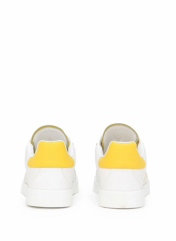 Dolce & Gabbana Portofino perforated-logo leather sneakers