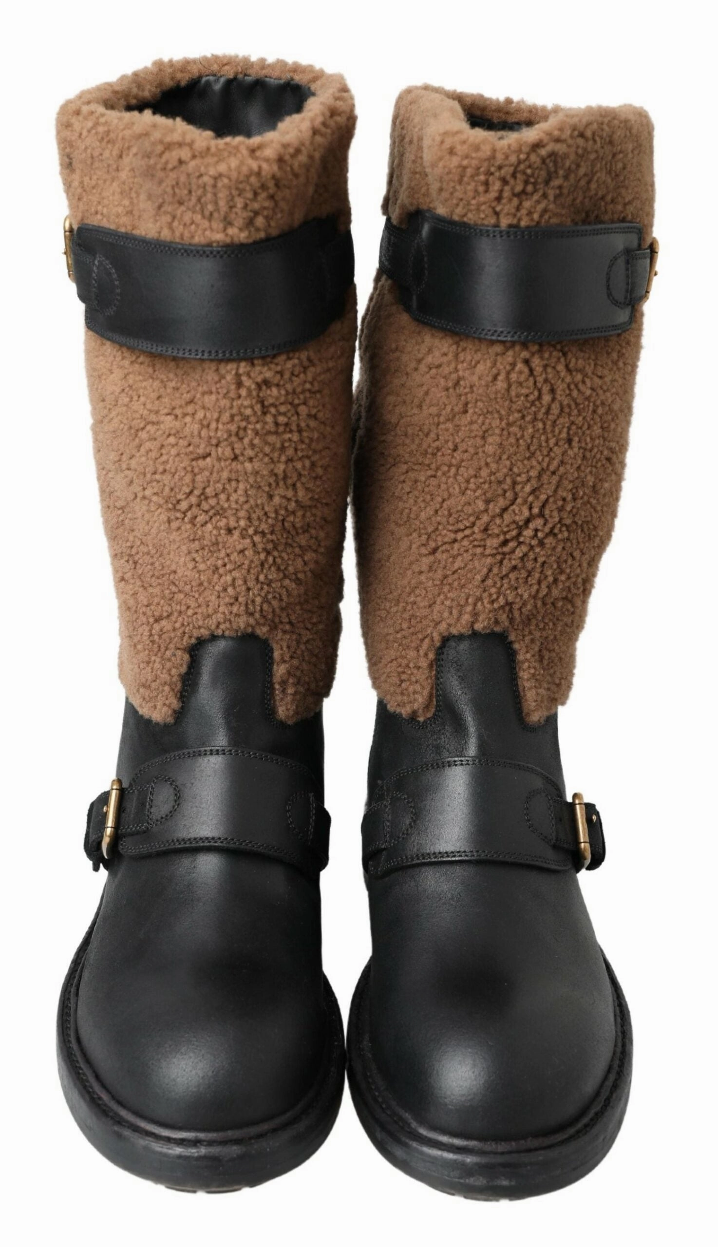 Dolce & Gabbana Shearling Leather Long Men's Boots