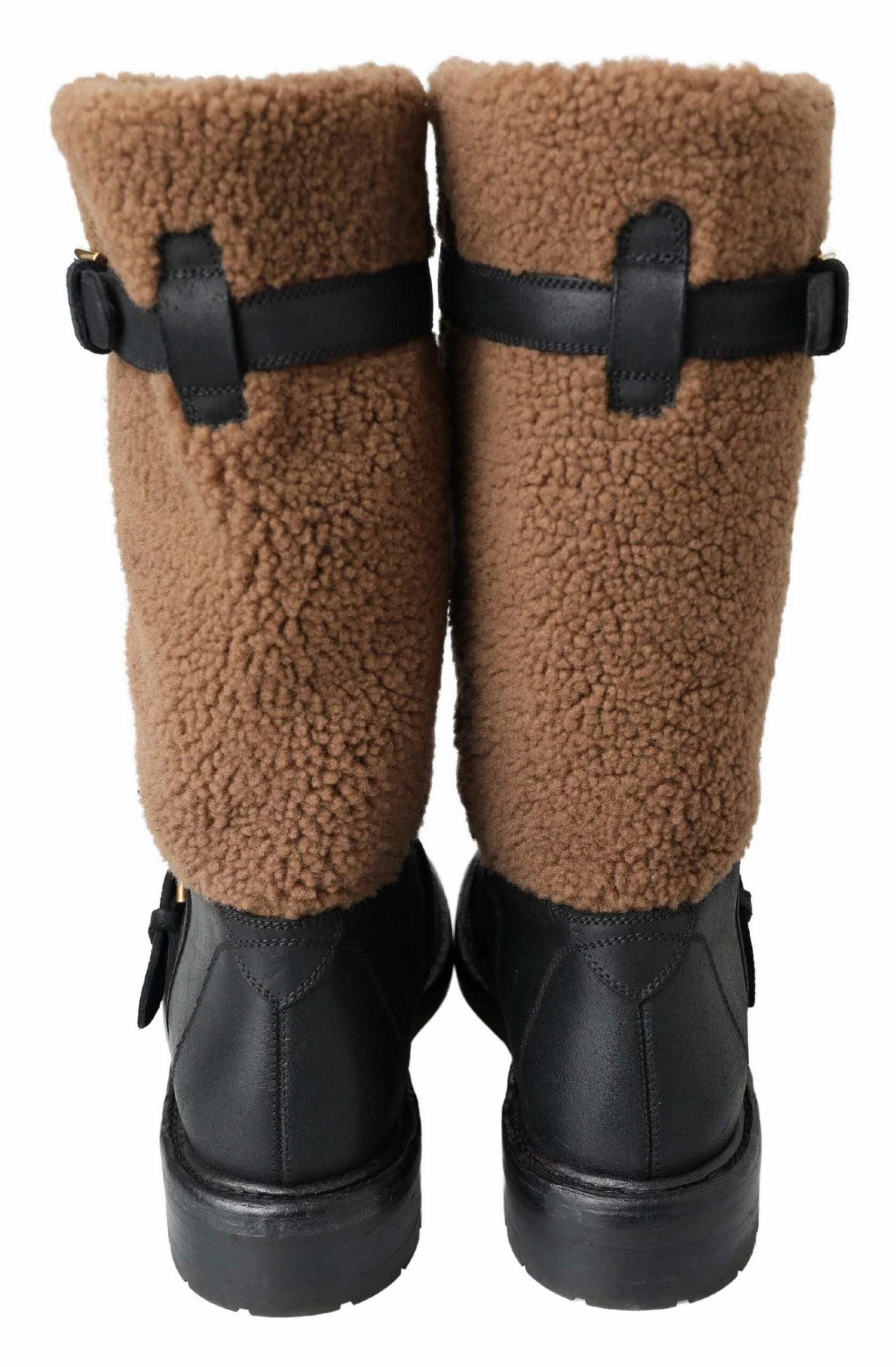 Dolce & Gabbana Shearling Leather Long Men's Boots