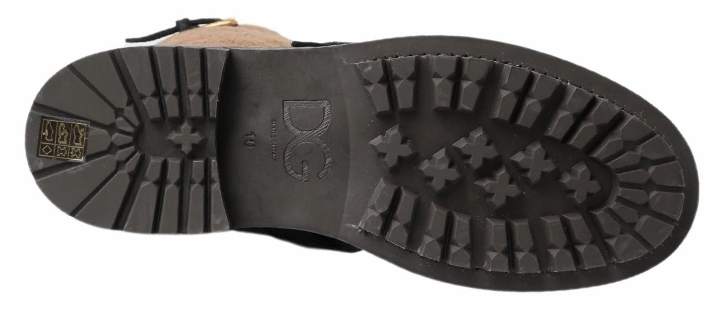 Dolce & Gabbana Shearling Leather Long Men's Boots