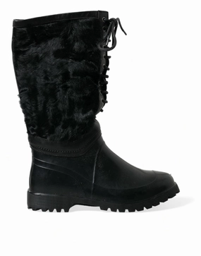 Dolce & Gabbana Sleek Shearling Mid Calf Men's Boots Buy Mens Chukkas online shop