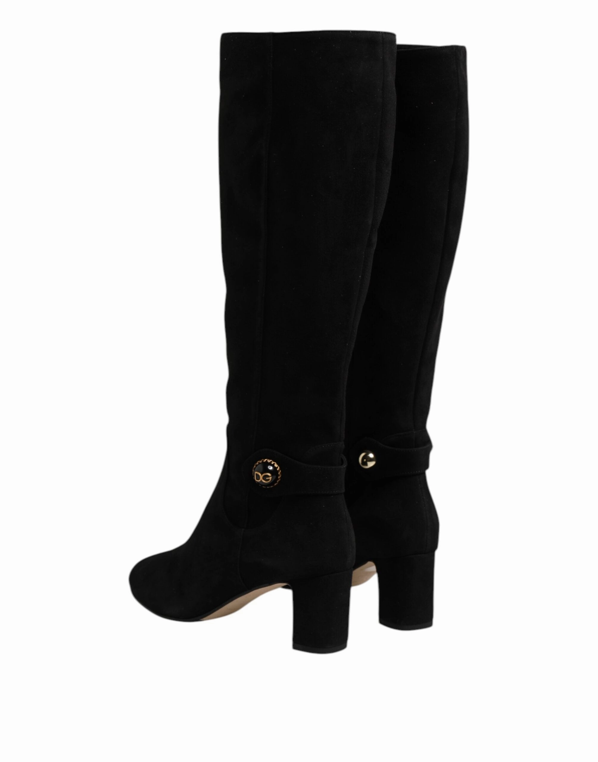 Dolce & Gabbana Suede Leather Knee High Boots Women's Shoes