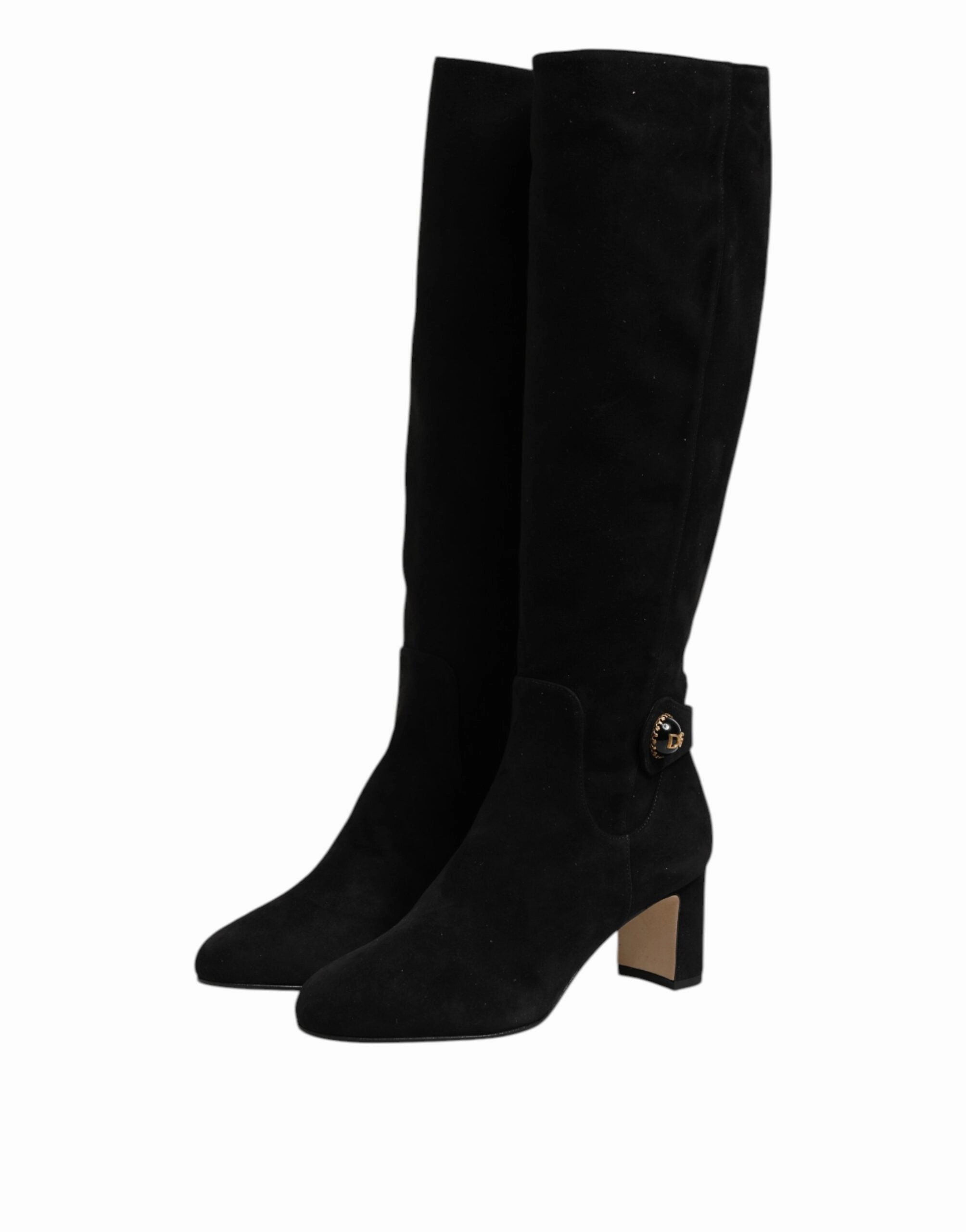 Dolce & Gabbana Suede Leather Knee High Boots Women's Shoes