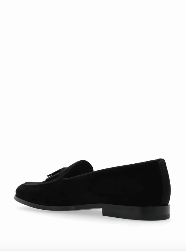 Dolce & Gabbana velvet slippers with DG logo