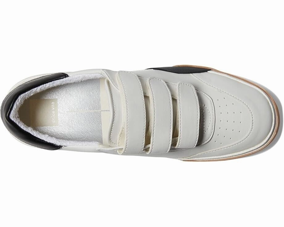 Dolce Vita Zeon Sneaker Women's Size 6 White Black Stella Lifestyle Shoes FZP124 (White,6)