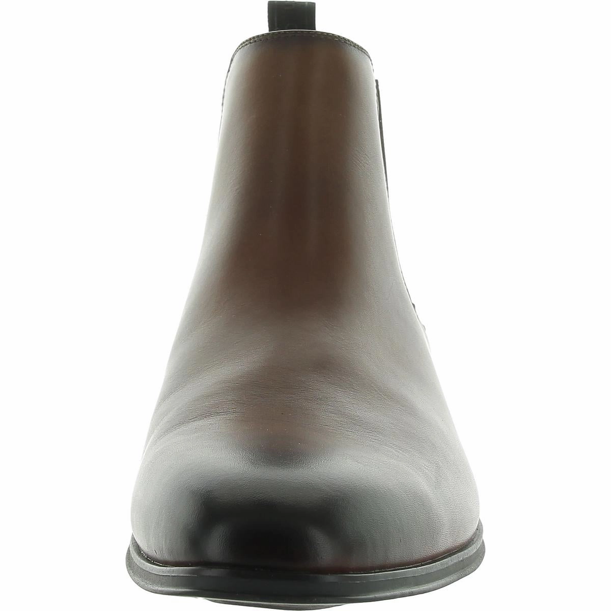 Donto Mens Leather Block Heel Chelsea Boots