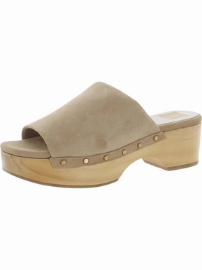 Dorado Womens Suede Studded Wedge Sandals Promo offer on Womens Sandals
