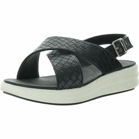 Drift Sun Womens Woven Leather Slingback Sandals Stylish Womens Sandals discount