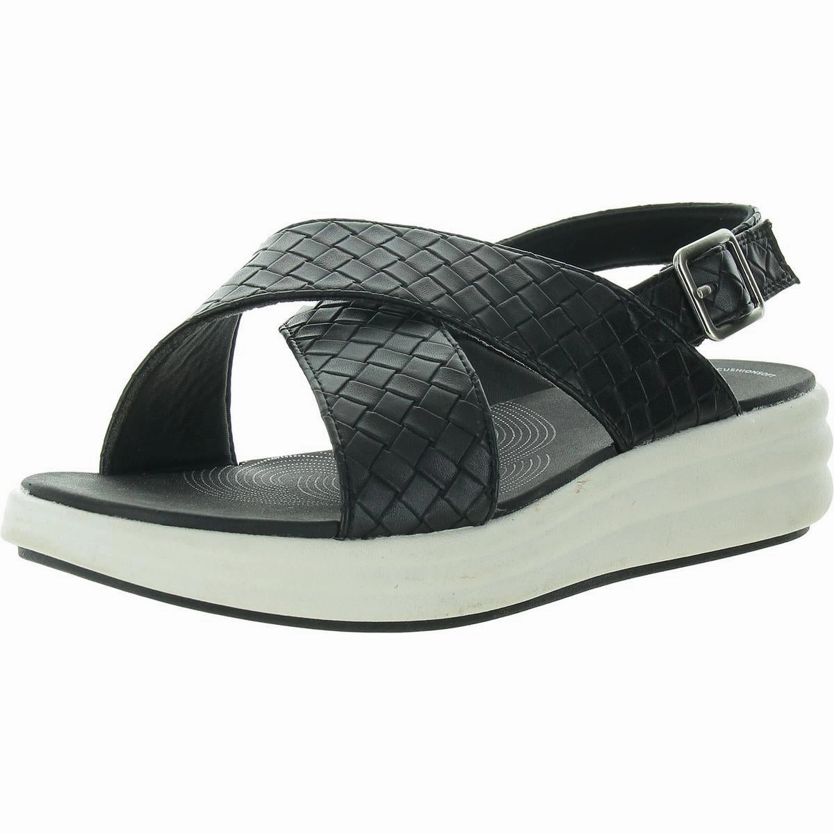 Drift Sun Womens Woven Leather Slingback Sandals Stylish Womens Sandals discount