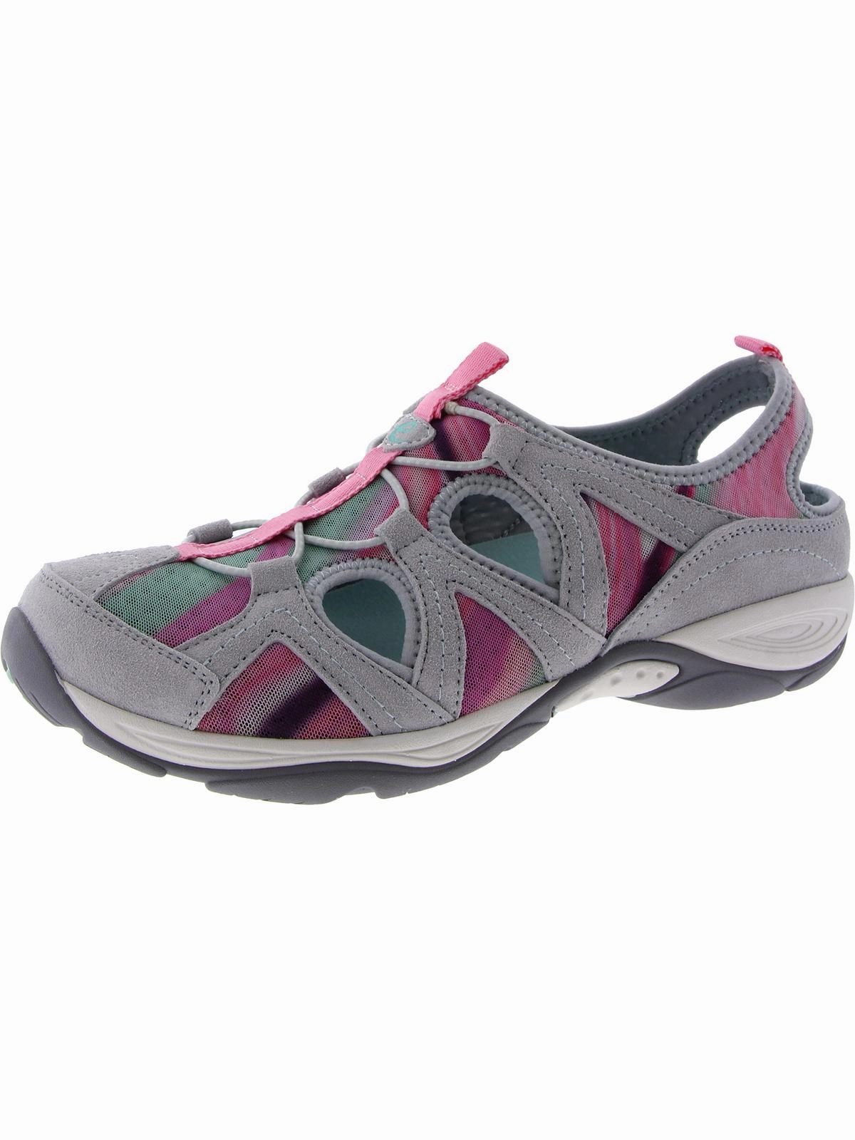 Earthen Womens Suede Mesh Walking Shoes