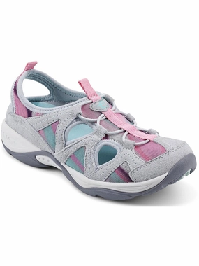 Earthen Womens Suede Mesh Walking Shoes Athletic Shoes for Women discount