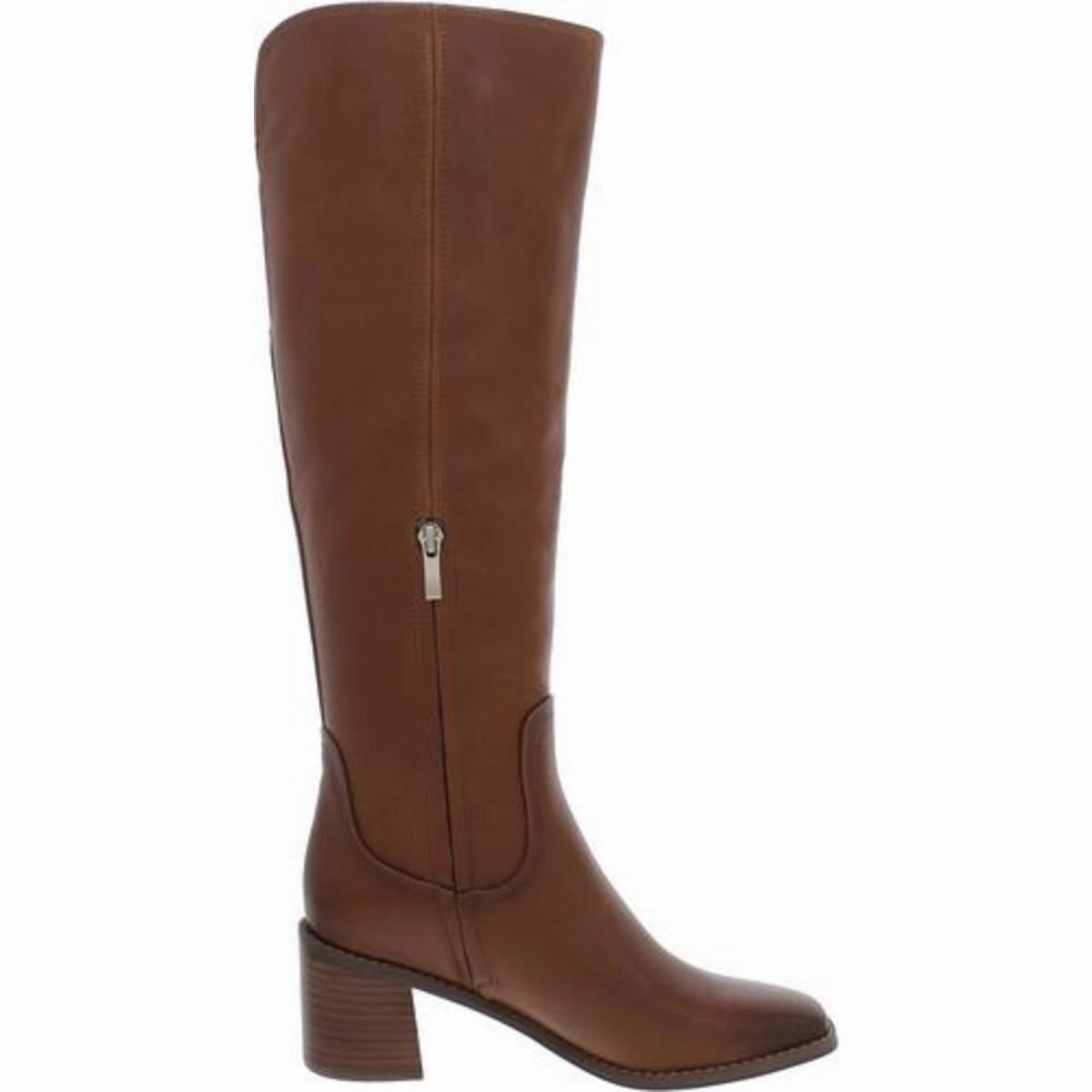 Edda Womens Leather Wide Calf Knee-High Boots