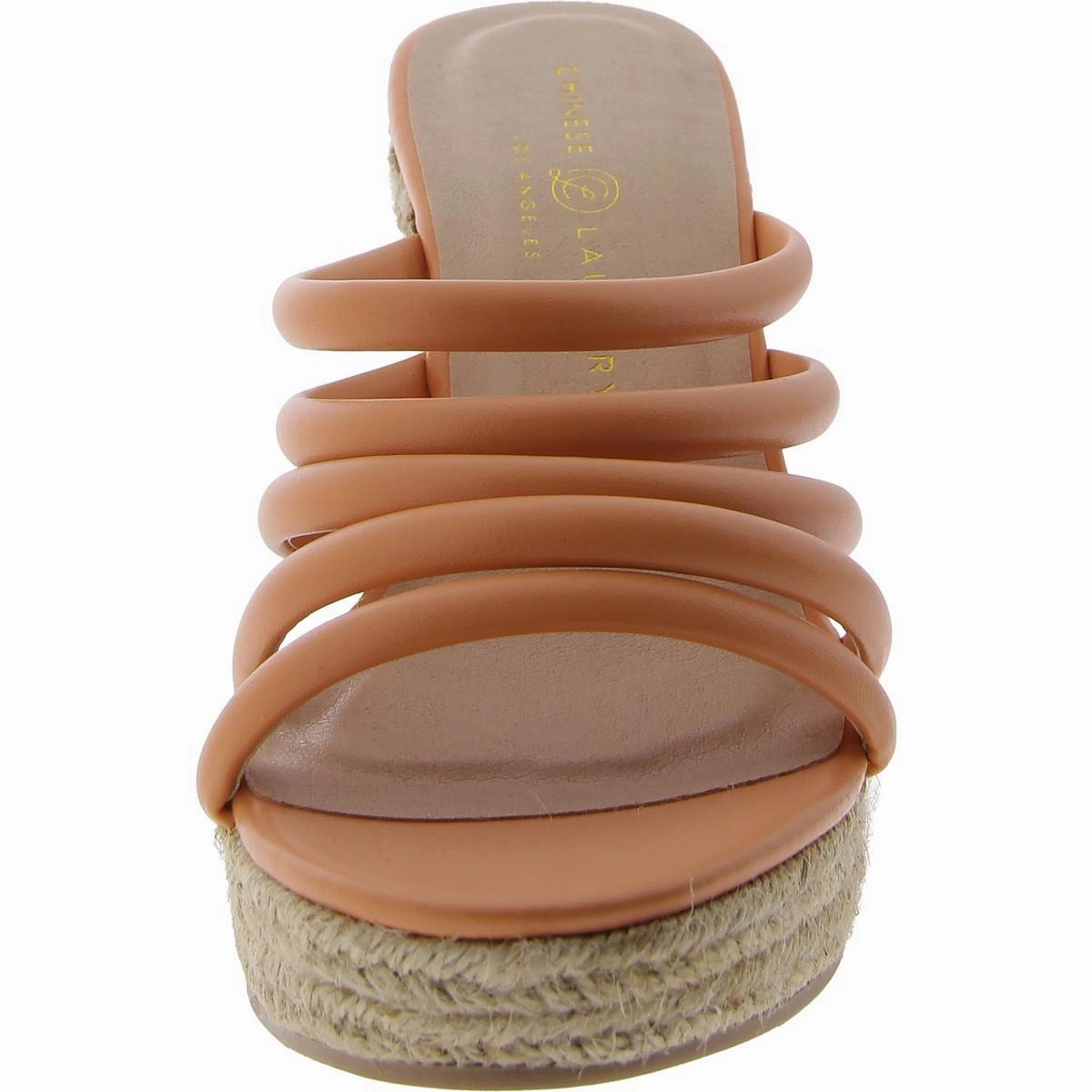 Eleana Womens Faux Leather Slides Espadrilles