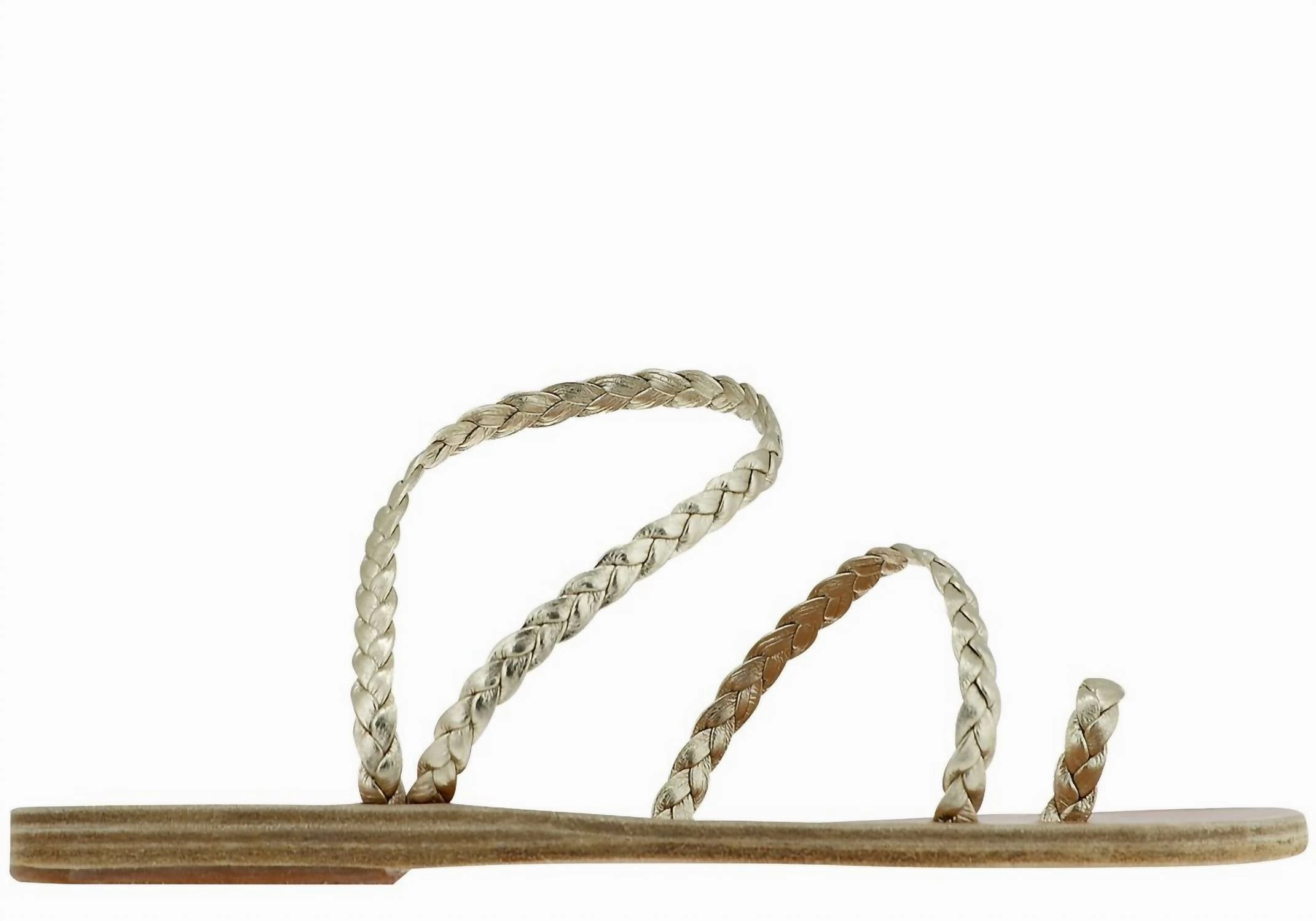 Eleftheria Nappa Leather Sandals In Platinum