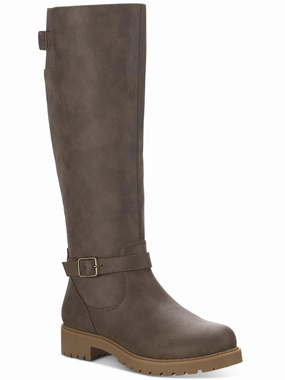 Elenorr  Womens Snake Skin Faux Leather Knee-High Boots Womens Dress Boots for less