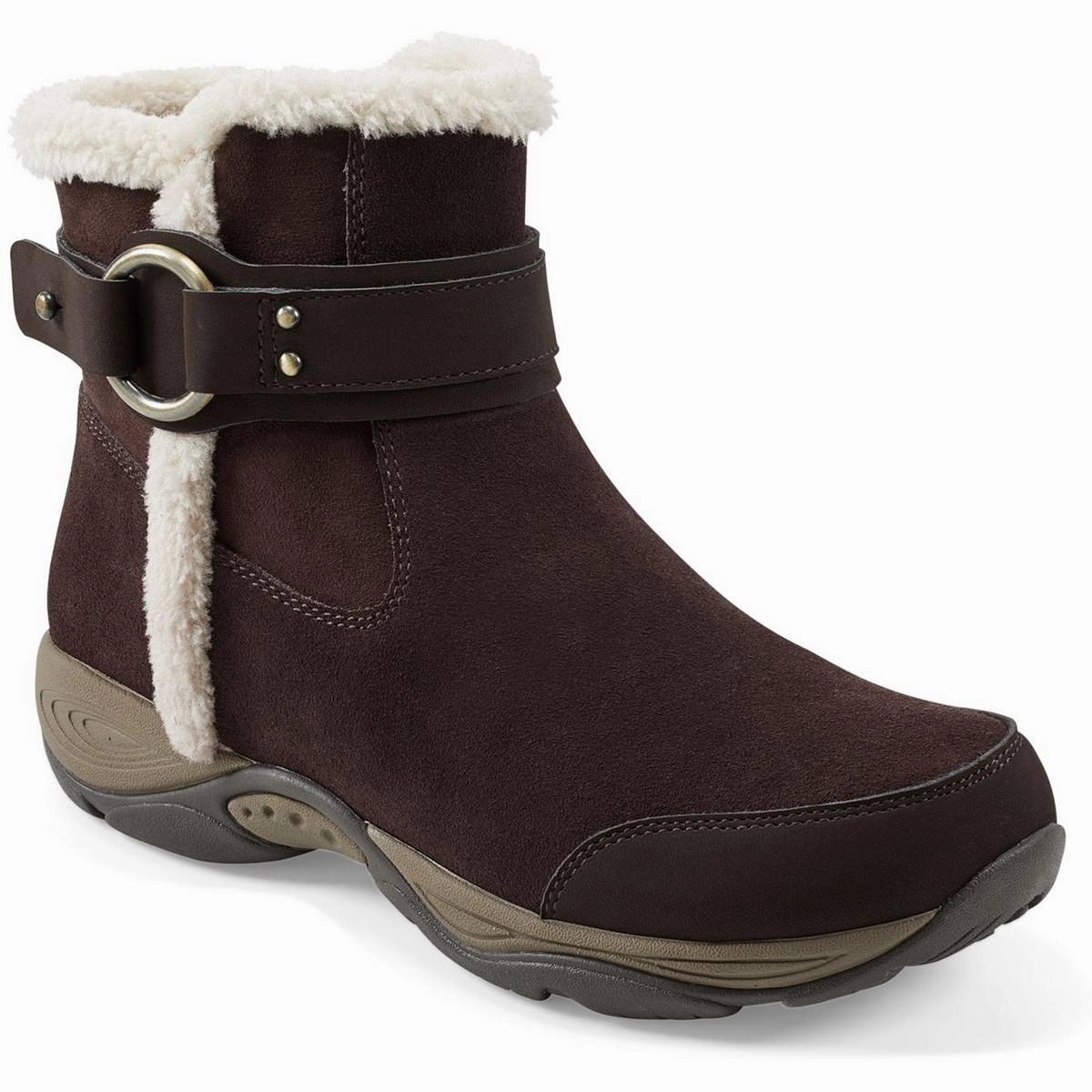 Elinor Womens Suede Faux Fur Lined Winter & Snow Boots