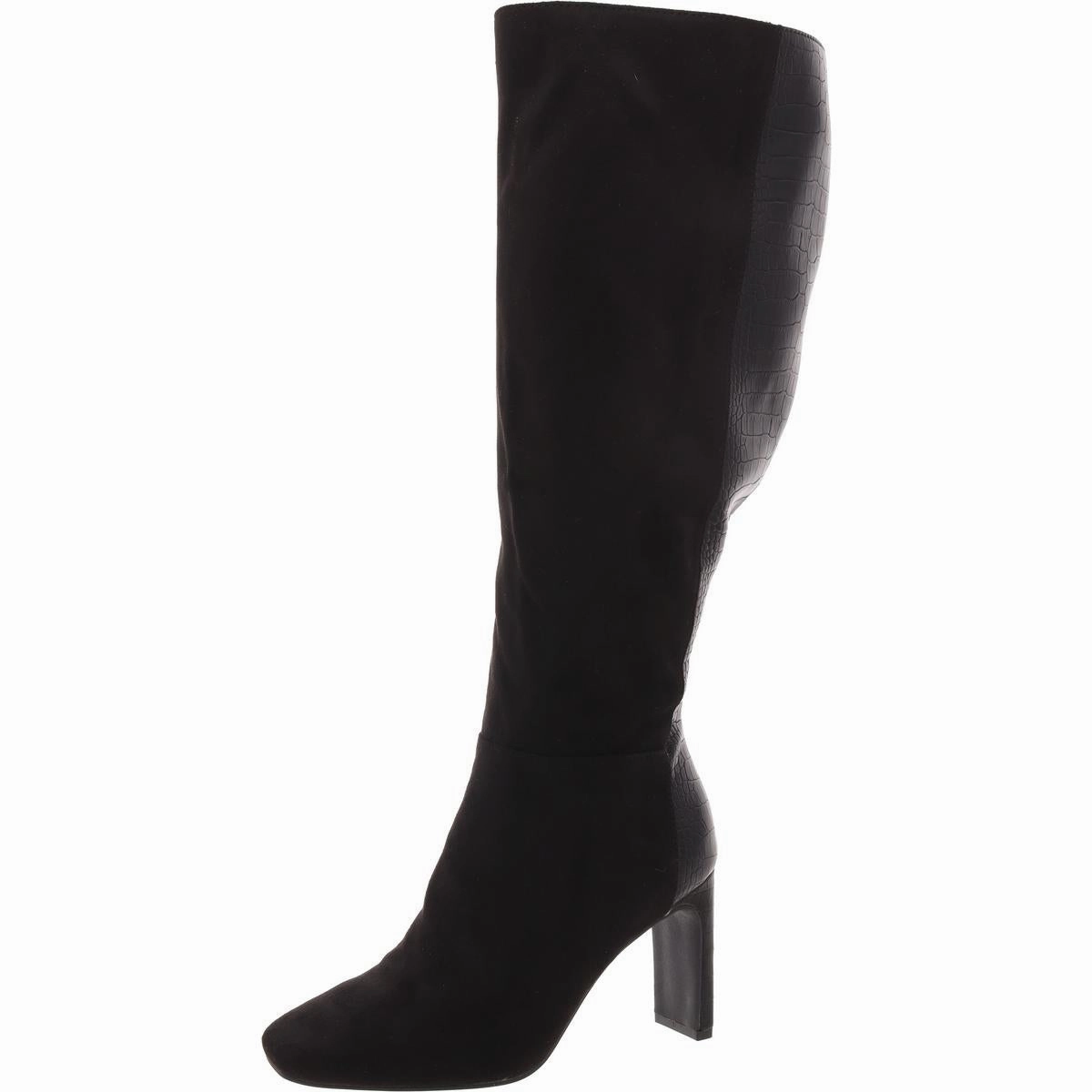 elisabeth Womens Zip Up Snake Print Knee-High Boots