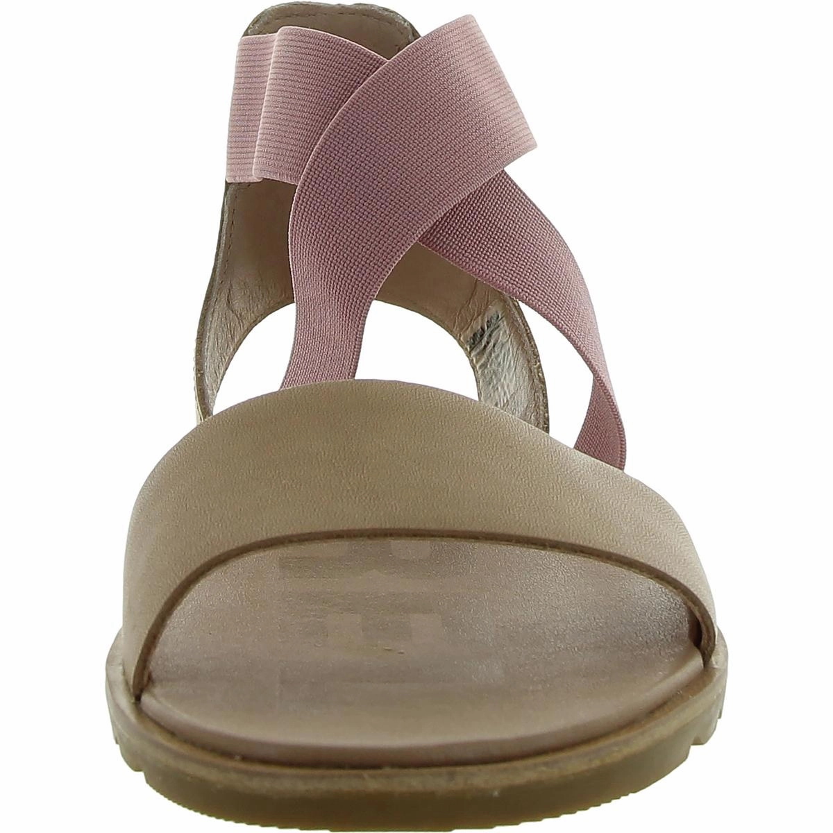 Ella II Womens Leather Slip On Strappy Sandals