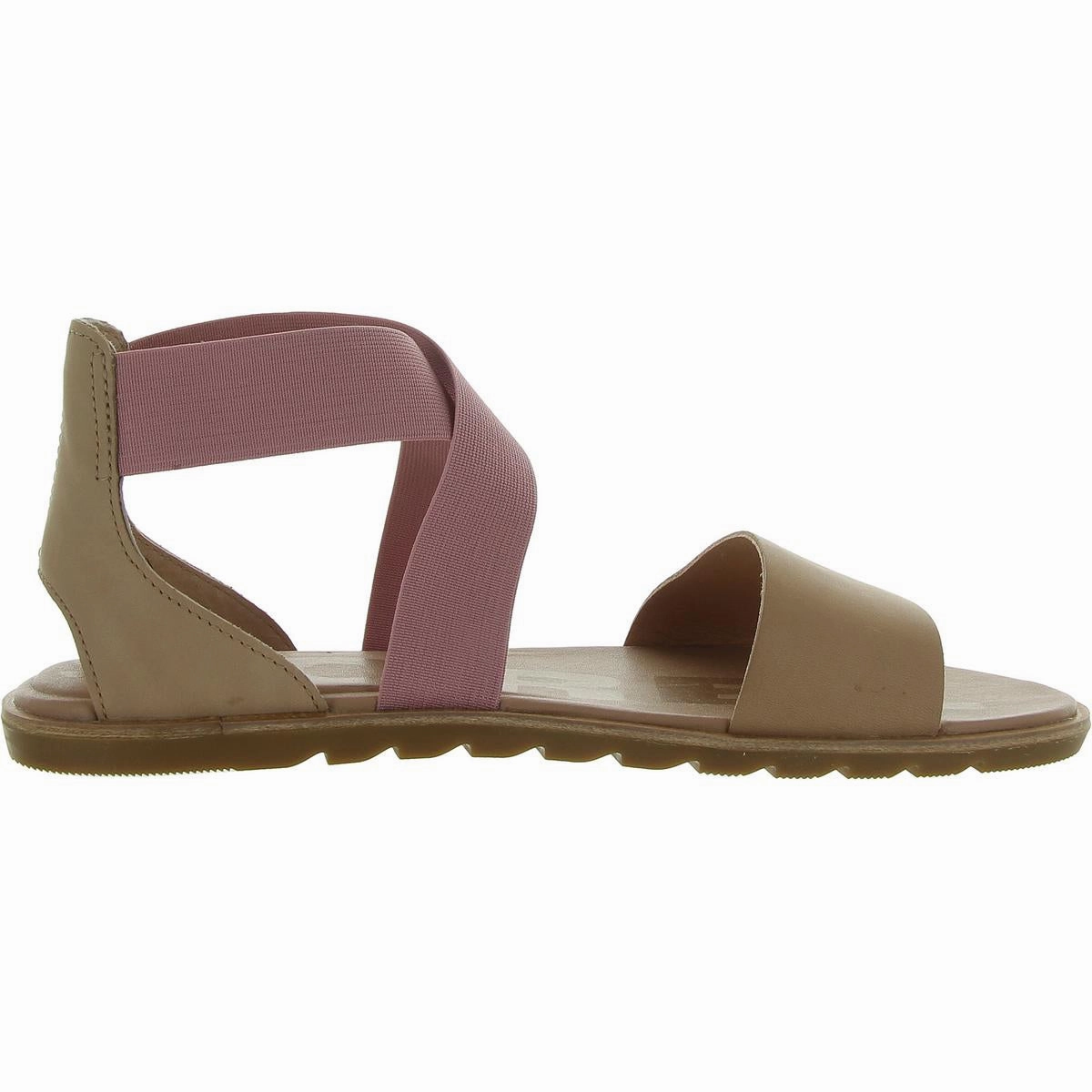 Ella II Womens Leather Slip On Strappy Sandals