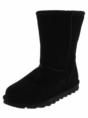 Elle Short Womens Suede Water Resistant Shearling Boots Womens Dress Boots for less