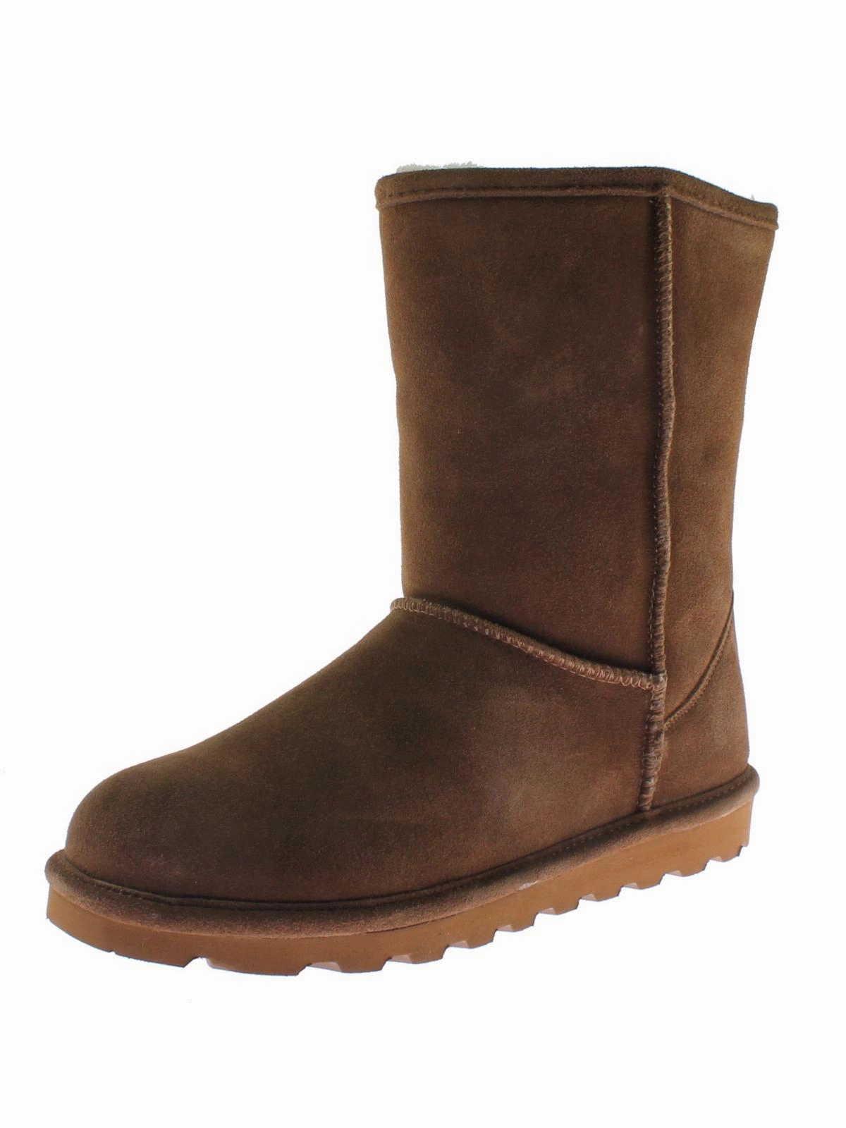 Elle Short Womens Suede Water Resistant Shearling Boots