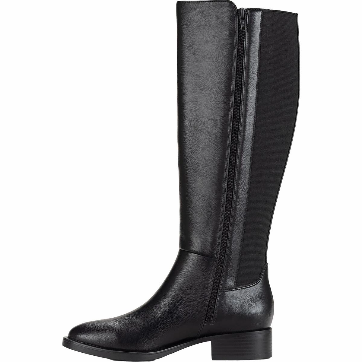 Eloise Womens Zip Up Slip On Knee-High Boots