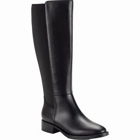 Eloise Womens Zip Up Slip On Knee-High Boots Cheap Womens Leather Boots