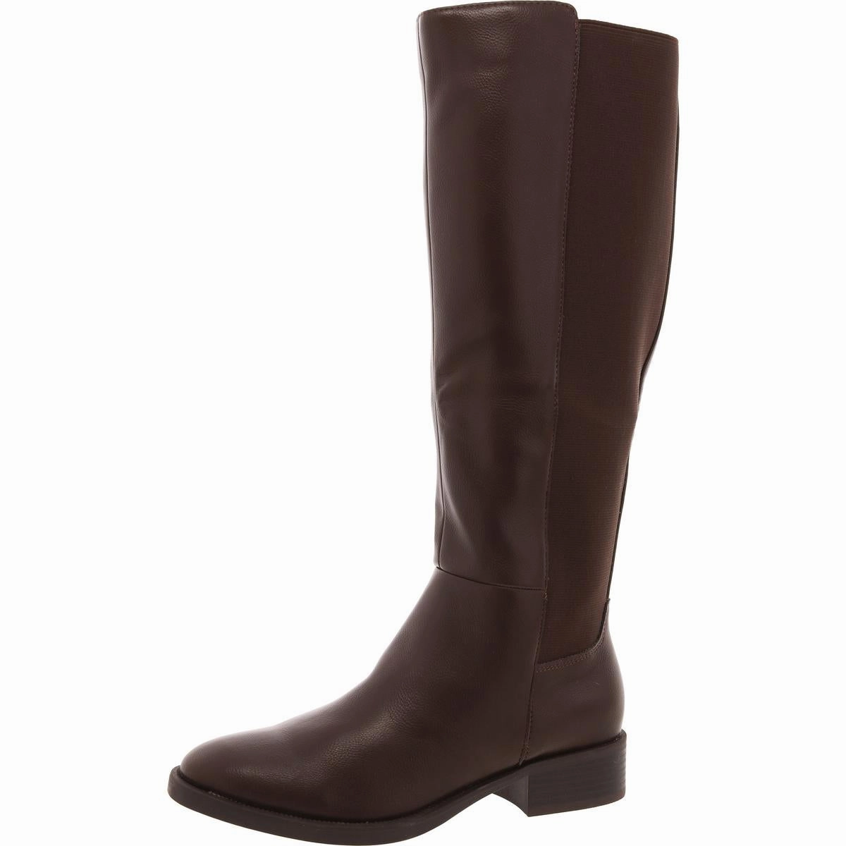 Eloise Womens Zip Up Slip On Knee-High Boots