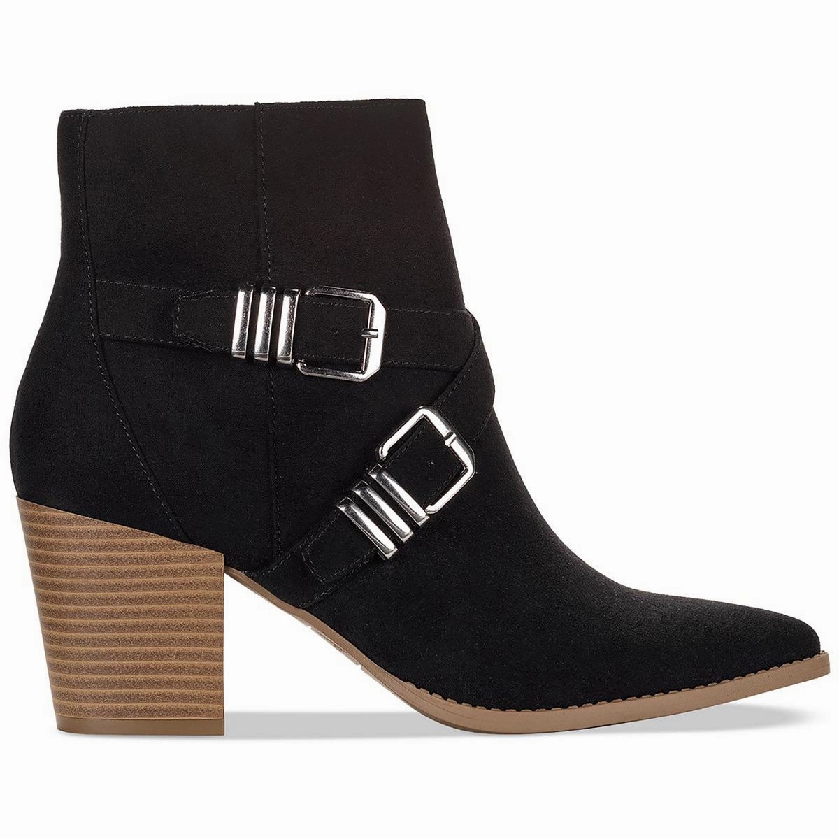 ELYSSAA Womens Block heel Pointed toe Booties