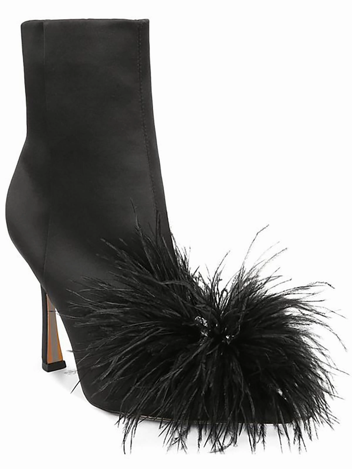 Ency Womens Satin Embellished Ankle Boots Affordable Womens Boots online