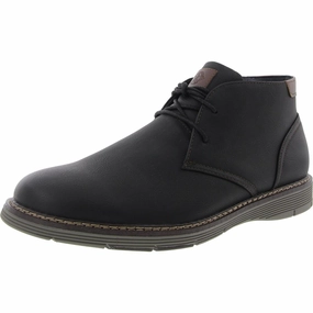 Esmond Mens Padded Insole Faux Leather Chukka Boots Cheap Mens Boots & Chukkas