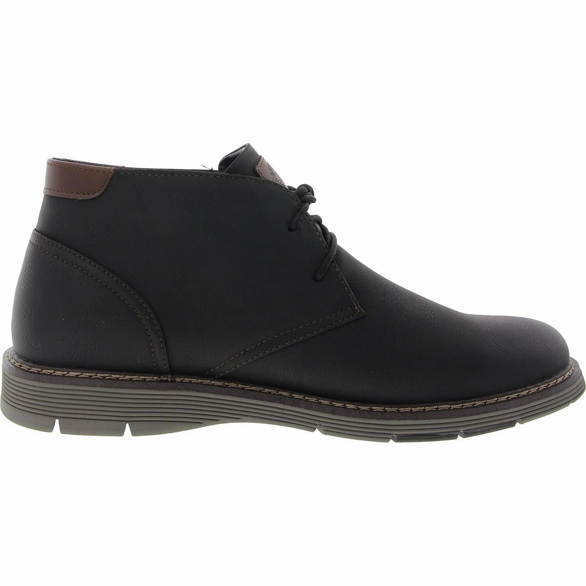 Esmond Mens Padded Insole Faux Leather Chukka Boots
